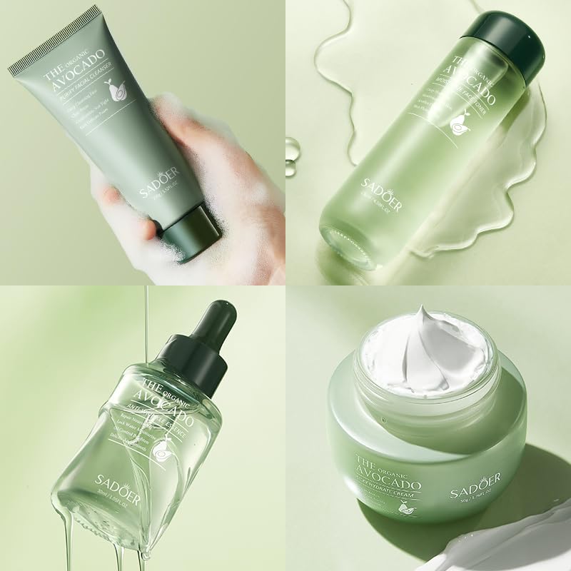 Kit completo para spa facial com abacate