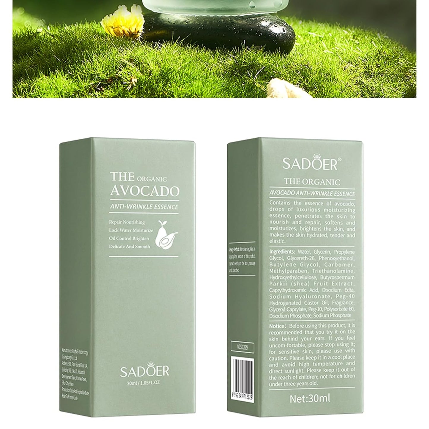 Kit completo para spa facial com abacate