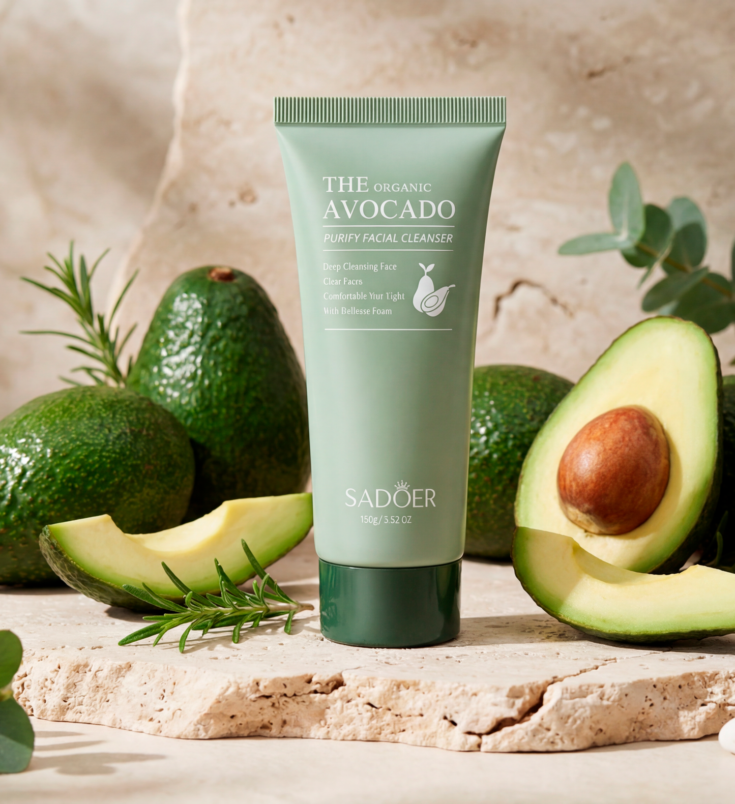 Sabonete Facial Purificante Orgânico de Abacate - 100g